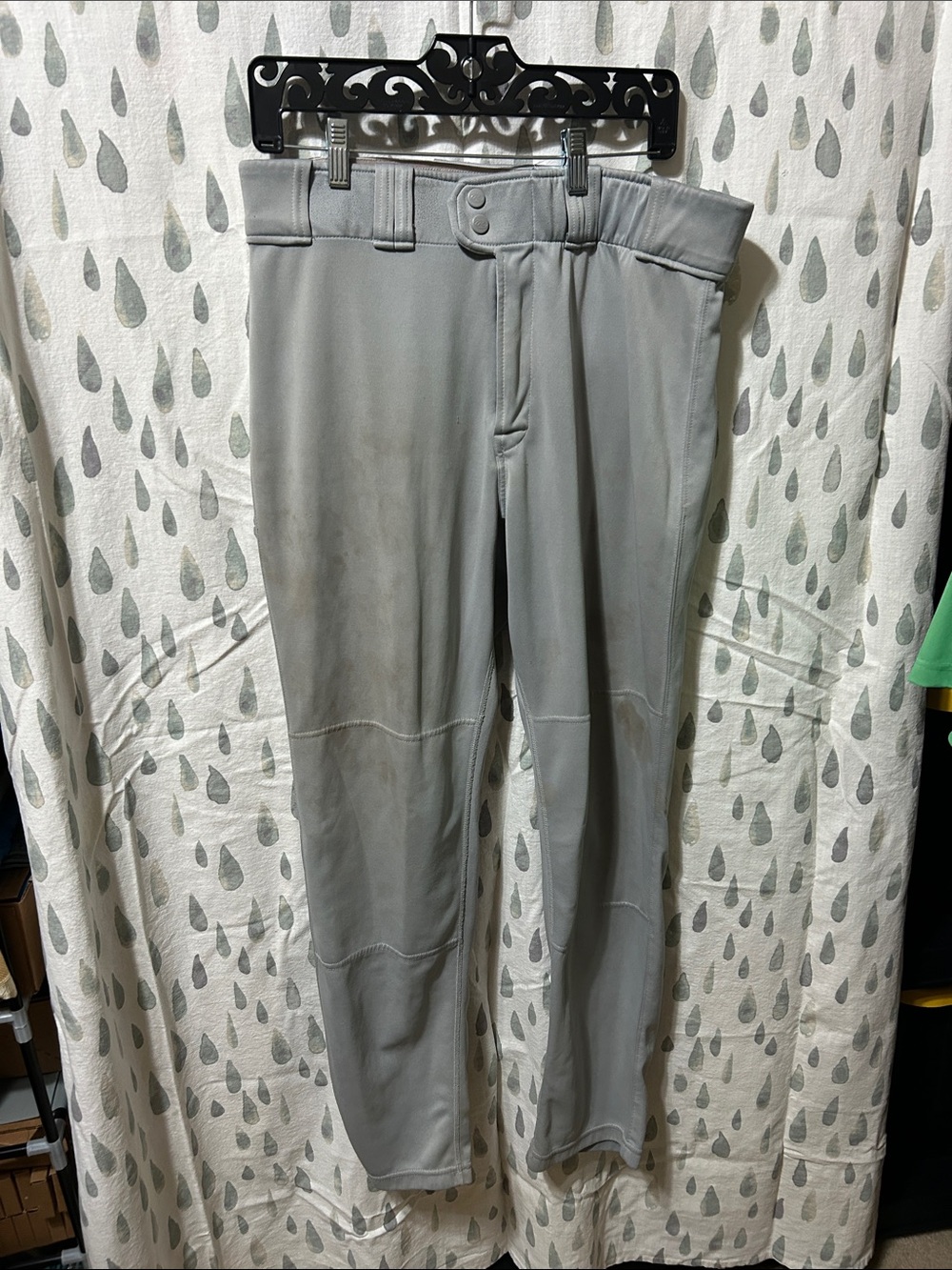 Worn Practice Rawlings Light Gray Men's Baseball Pants